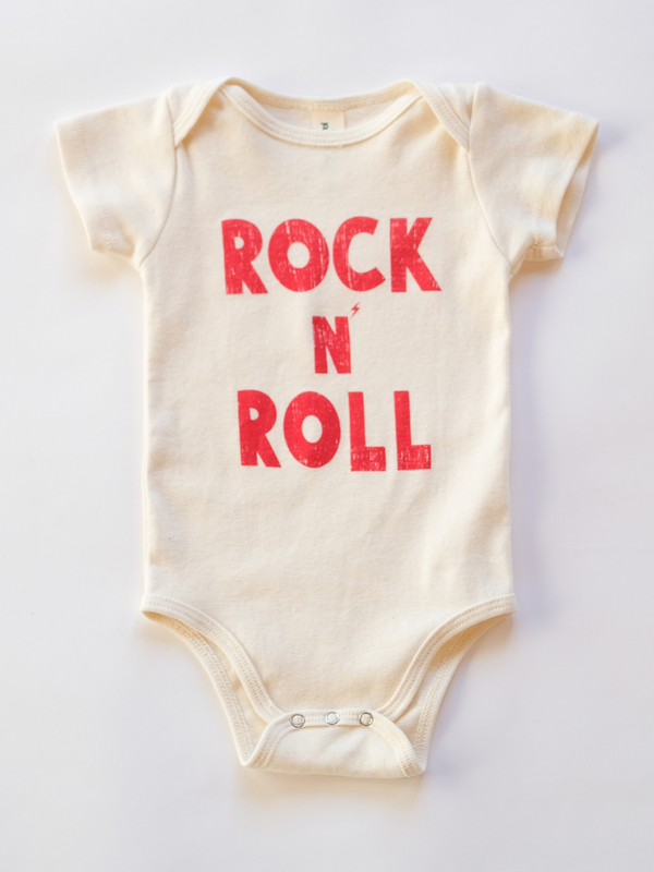 Rock and Roll Onesie | Baby Graphic Onesie | Sizes 3M - 24M-Onesies-Ambitious Kids