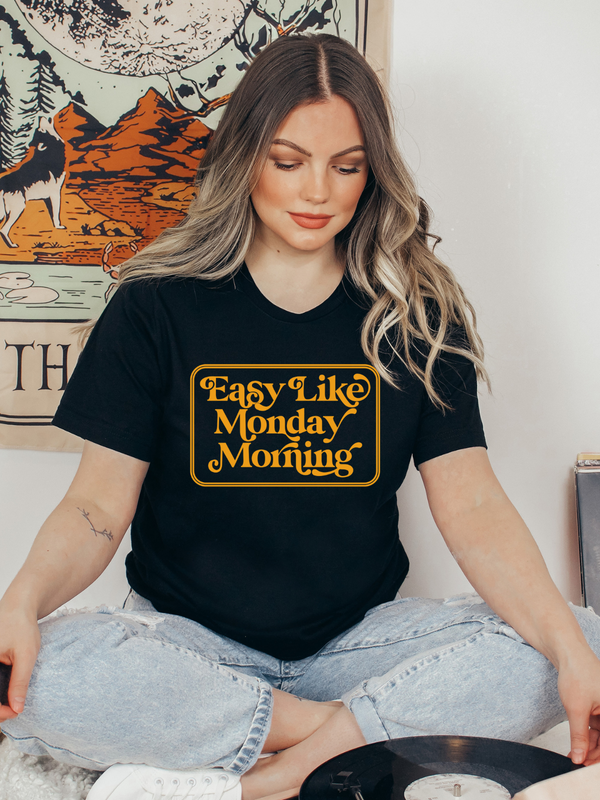 Easy Like Monday Morning | Women's Graphic Tee-Tees-Ambitious Kids