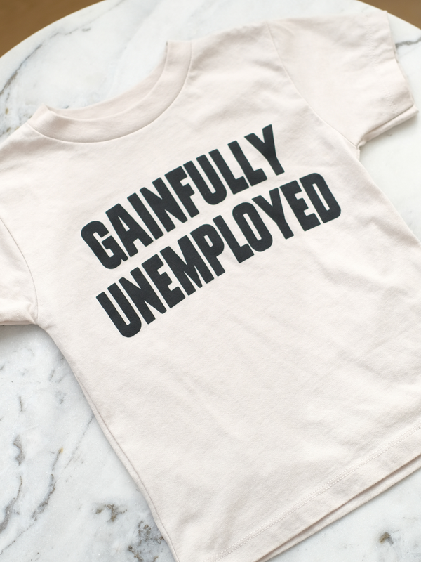 Gainfully Unemployed | Kids Graphic Tee-Tees-Ambitious Kids