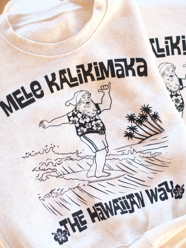 Mele Kalikimaka | Kids Graphic Sweatshirt-Ambitious Kids