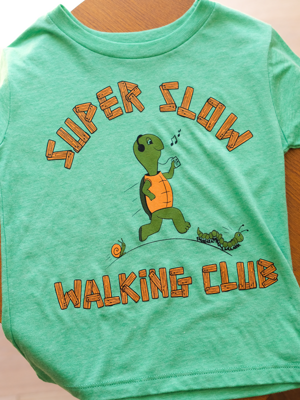 Super Slow Walking Club| Kids Graphic Tee | Sizes 2T - YL (New Color!)-Tees-Ambitious Kids