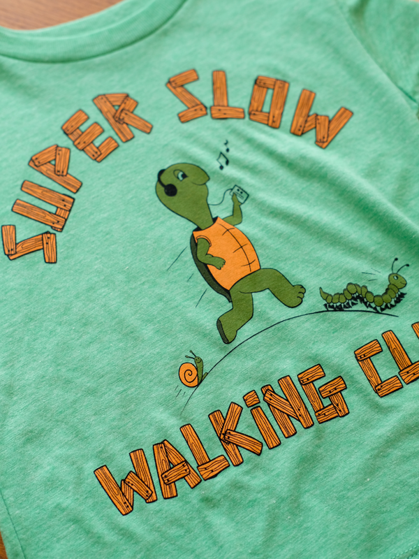 Super Slow Walking Club| Kids Graphic Tee | Sizes 2T - YL (New Color!)