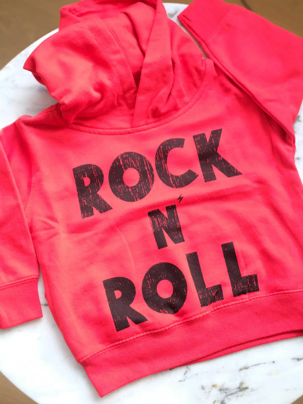Rock N Roll | Fleece Hoodie-sweatshirt-Ambitious Kids