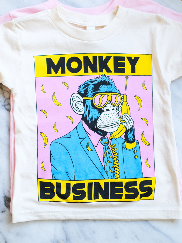 Monkey Business | Kids Graphic Tee-Tees-Ambitious Kids