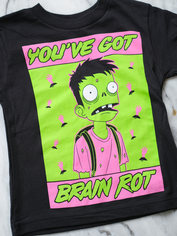 Brain Rot | Kids Graphic Tee-Tees-Ambitious Kids