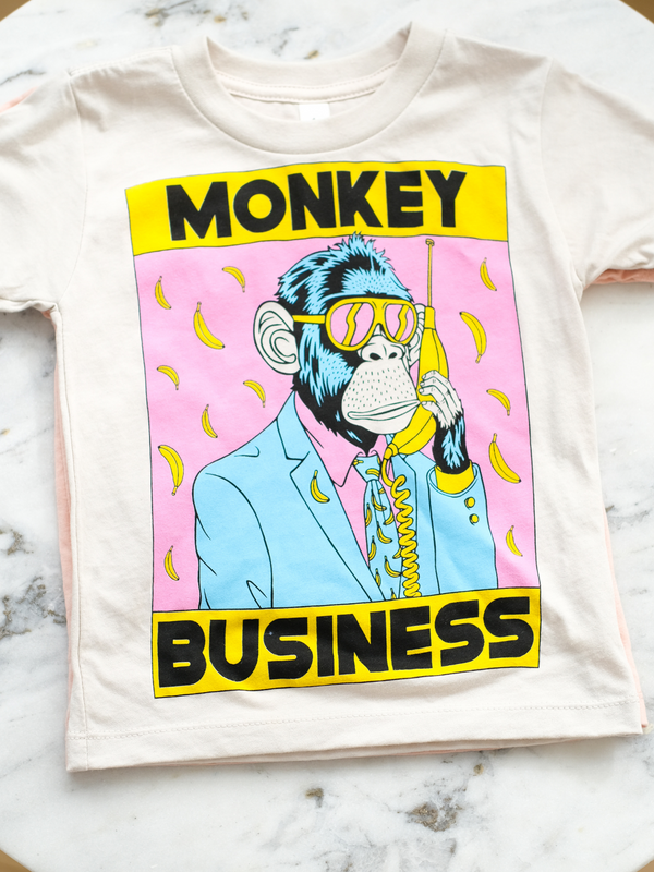 Monkey Business | Kids Graphic Tee-Tees-Ambitious Kids