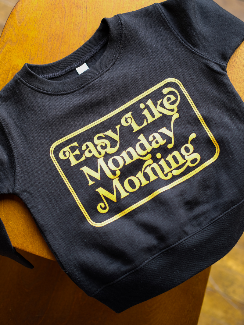 Easy Like Monday Morning | Kids Crew Sweatshirt-sweatshirt-Ambitious Kids