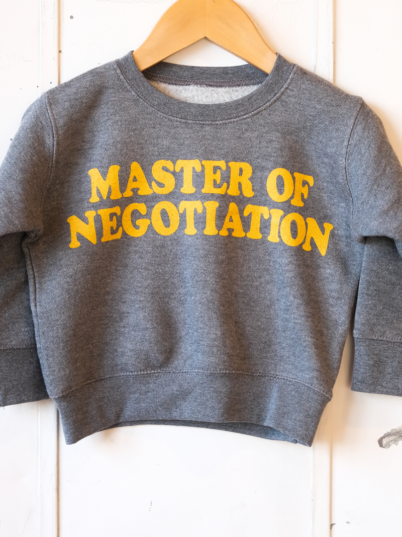 Master of Negotiation | Kids Crew Sweatshirt-sweatshirt-Ambitious Kids
