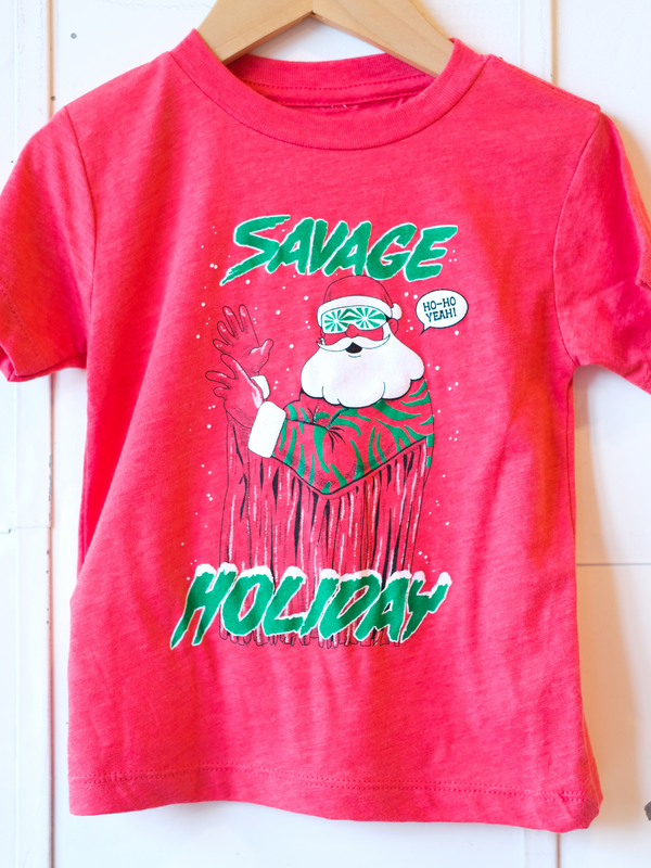 Savage Holiday | Adult Unisex Graphic Tee-Tees-Ambitious Kids