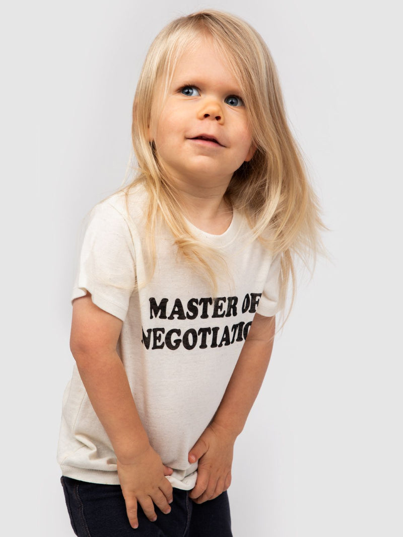 Master of Negotiation | Kids Graphic Tee | 2 Options-Tees-Ambitious Kids