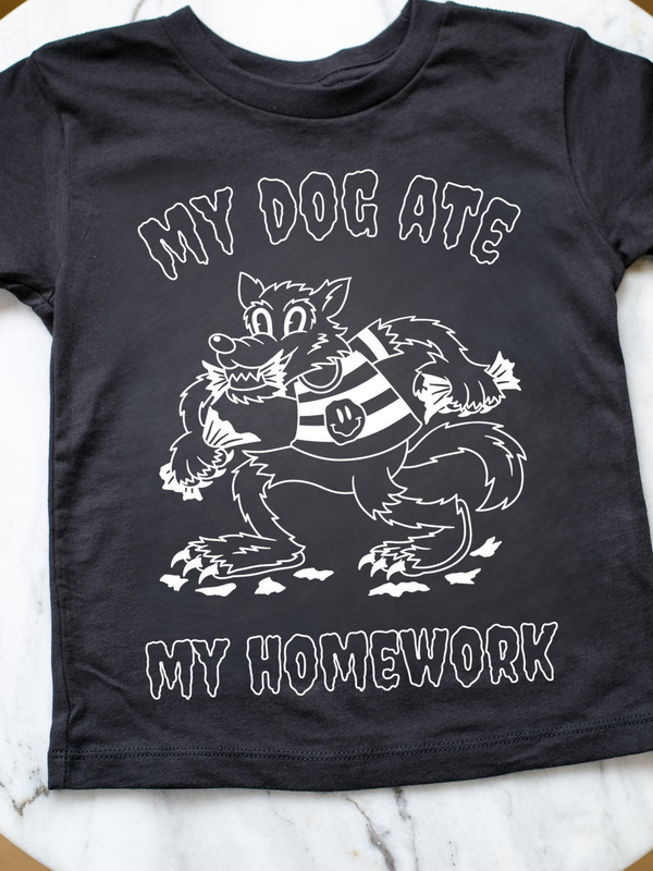 My Dog Ate My Homework | Kids Graphic Tee-Ambitious Kids