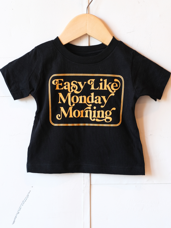 Easy Like Monday Morning | Baby Graphic Tee | Sizes 3M - 24M (NEW)-Tees-Ambitious Kids