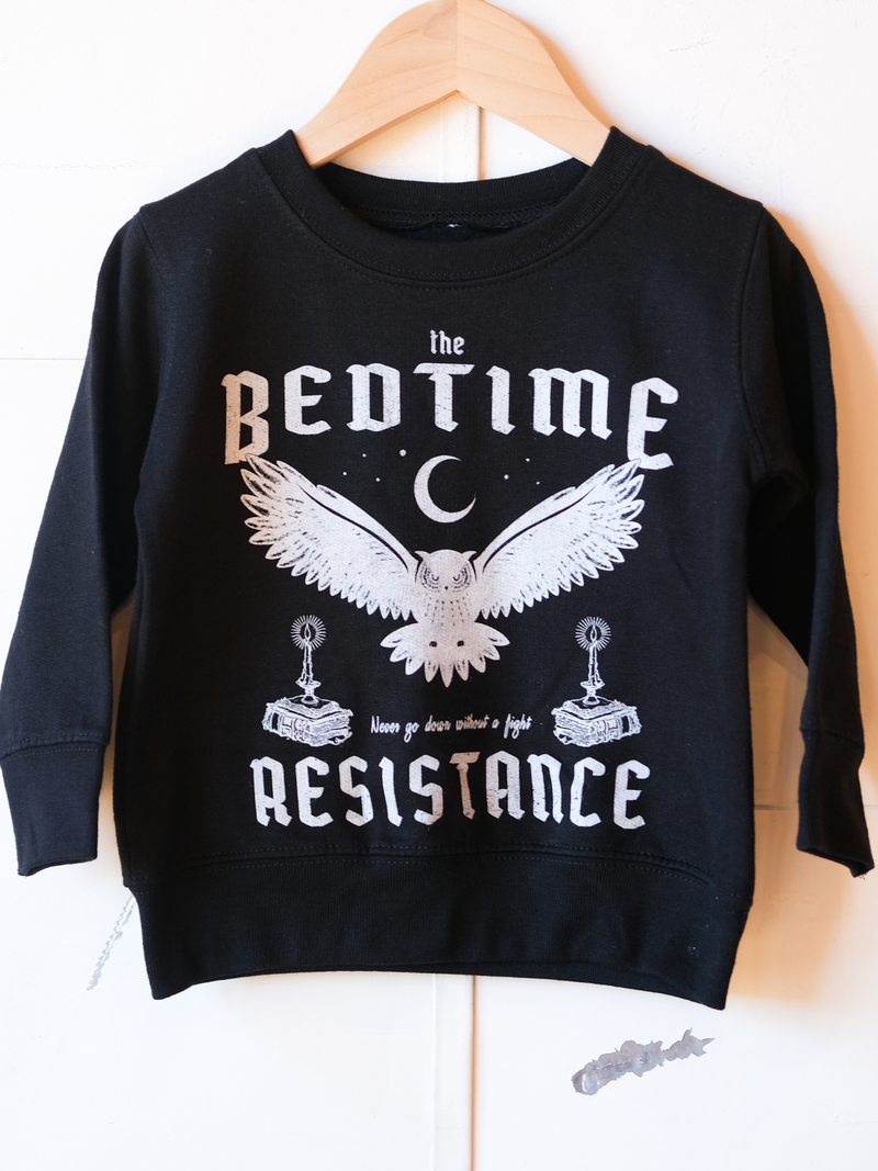 The Bedtime Resistance| Kids Graphic Sweatshirt | Sizes 2T - YS (NEW!)-sweatshirt-Ambitious Kids