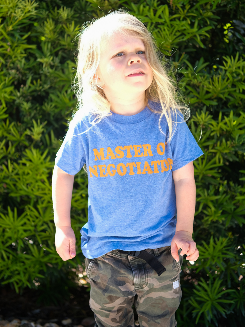 Master of Negotiation | Baby Graphic Tee | Sizes 3m - 24m-Onesies-Ambitious Kids