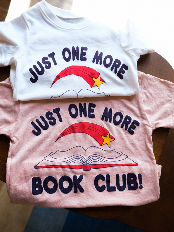 Just One More Book Club | Kids Graphic Tee | Sizes 2T - YL (New Color!)-Tees-Ambitious Kids