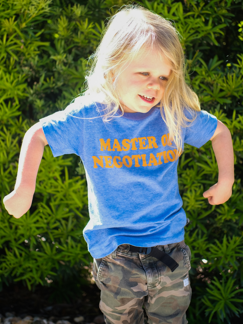 Master of Negotiation | Kids Graphic Tee | Sizes 2T - YL-Tees-Ambitious Kids