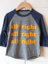 Gonna Be All Right | Raglan Baseball Tee | Sizes 2T - YL (NEW!)-3/4 Sleeve-Ambitious Kids