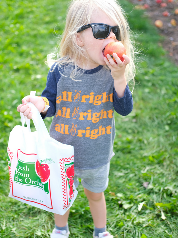 Gonna Be All Right | Raglan Baseball Tee | Sizes 2T - YL (NEW!)-3/4 Sleeve-Ambitious Kids