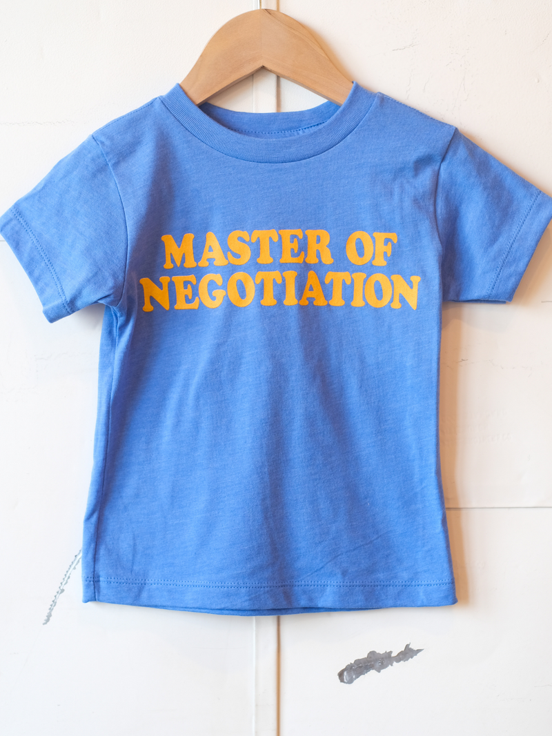 Master of Negotiation | Kids Graphic Tee | 2 Options-Tees-Ambitious Kids